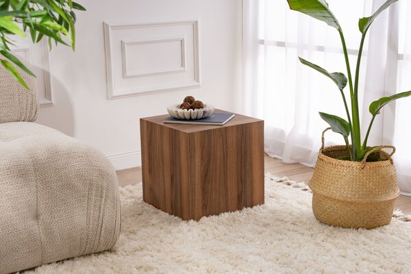 Hanah Home Side Table Venezia Walnut Küp - Venezia Walnut