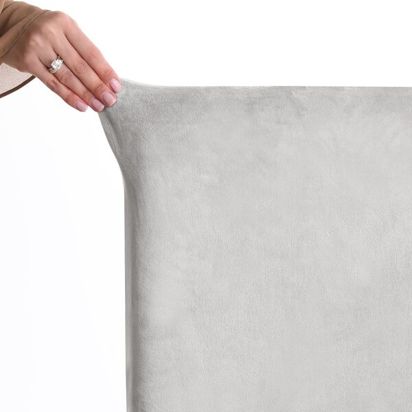 Világosszürke gumis szék huzat 48 cm Sento – Restilo