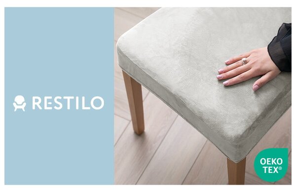 Világosszürke gumis szék huzat 48 cm Sento – Restilo