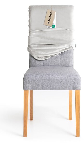 Világosszürke gumis szék huzat 48 cm Sento – Restilo