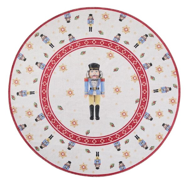 Piros kerek szőnyeg karácsonyi mintával ø 160 cm Toy's Delight Nutcracker – Villeroy&Boch