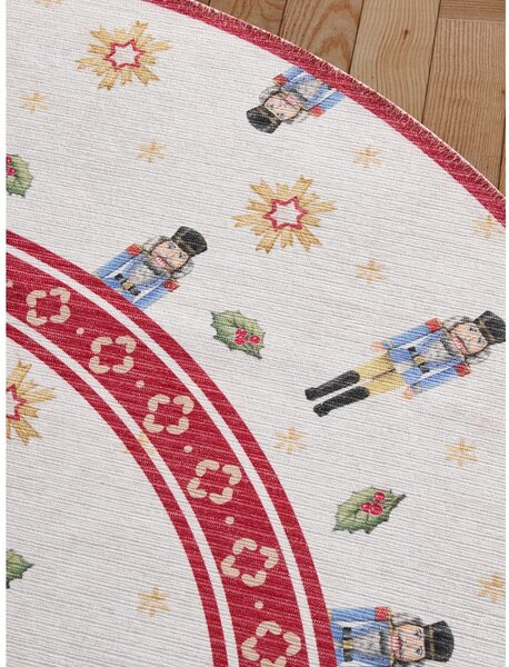 Piros kerek szőnyeg karácsonyi mintával ø 160 cm Toy's Delight Nutcracker – Villeroy&Boch
