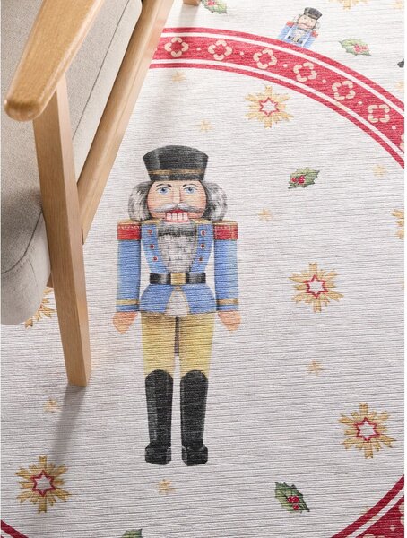 Piros kerek szőnyeg karácsonyi mintával ø 160 cm Toy's Delight Nutcracker – Villeroy&Boch
