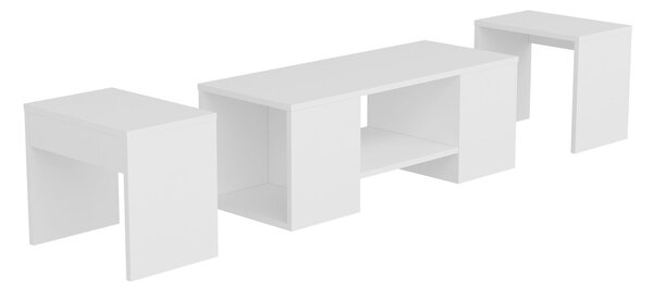 Hanah Home Dohányzóasztal szett Fehér Sartos - Fehér
