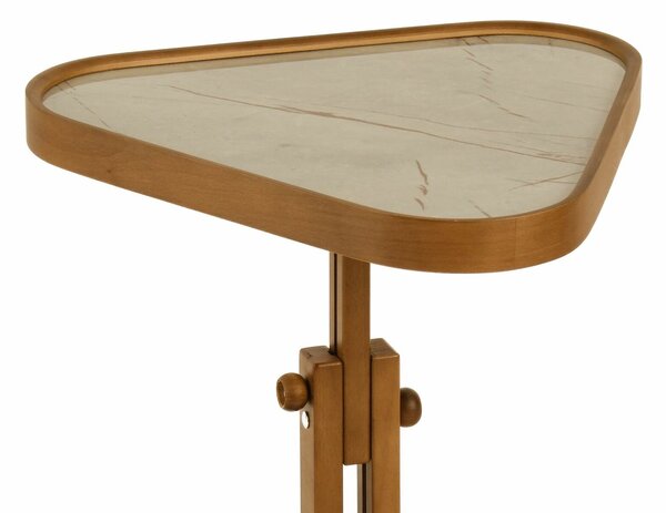 Hanah Home lerakóasztal Walnut Grey Marble Opus Ucgen 46 - Dió, Szürke Márvány