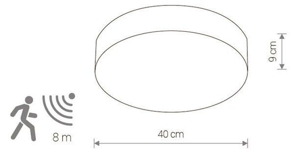 Lámpa mozgásérzékelővel Nowodvorski ARENA WHITE SENSOR 10186
