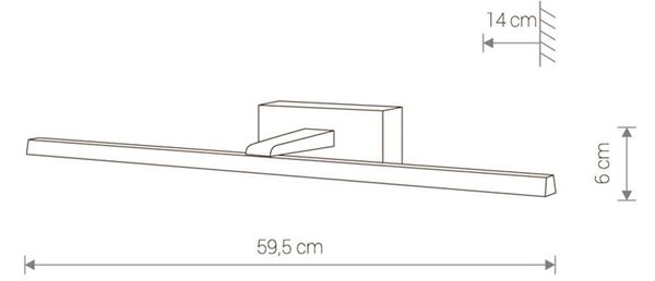 Fürdőszoba lámpa Nowodvorski VAN GOGH LED BLACK M 9352