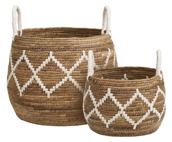 Vesszőfonott tárolókosár szett 2 db-os ø 41x32 cm Altea – House Nordic