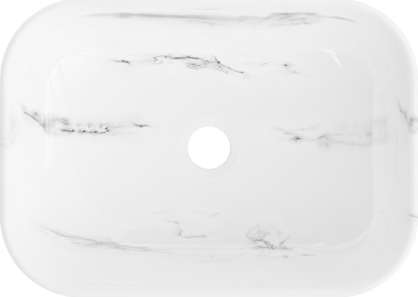 Mexen Rita, asztali mosogató 455x325x135 mm, fehér-fehér kőutánzat, 21084582