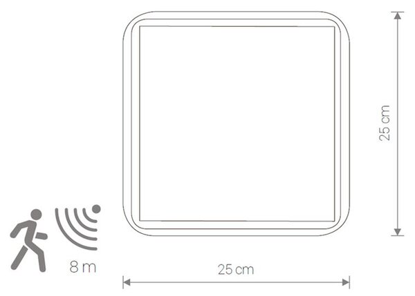 Lámpa mozgásérzékelővel Nowodvorski TAHOE II WHITE SENSOR 10040