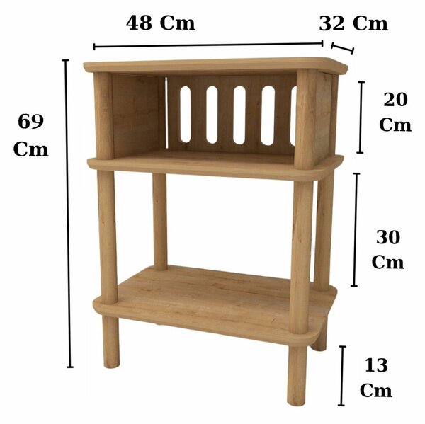 Hanah Home Side Table Oak Linde