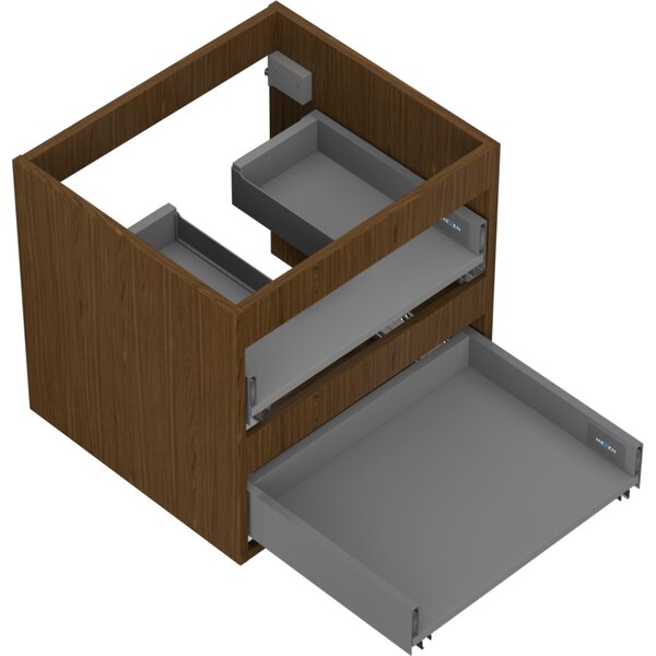 Mexen Box-A, fali szekrény 50 cm, 2 fiók, diófa, 91AX0-0500-470-2-86