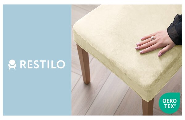 Krémszínű gumis szék huzat 48 cm Sento – Restilo