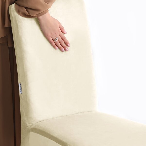 Krémszínű gumis szék huzat 48 cm Sento – Restilo