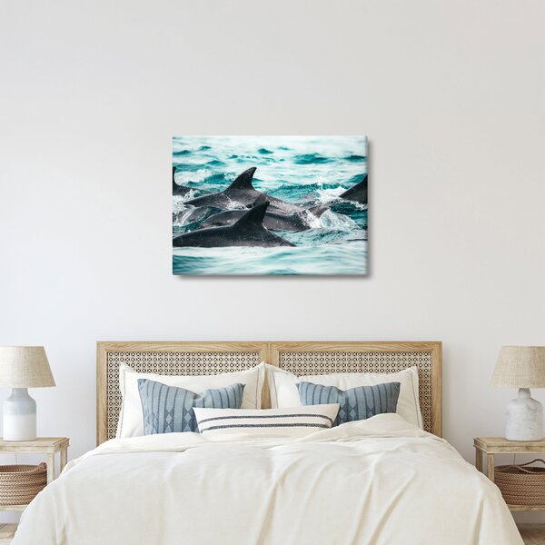 Kép - Delfinek az óceánban (70x50 cm)