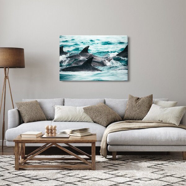Kép - Delfinek az óceánban (90x60 cm)