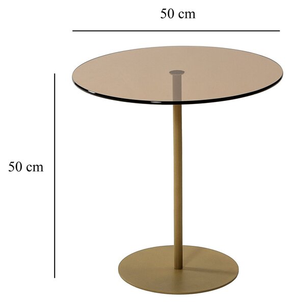 Hanah Home Kisasztal Gold Bronze Chill-Out - Arany, Bronz