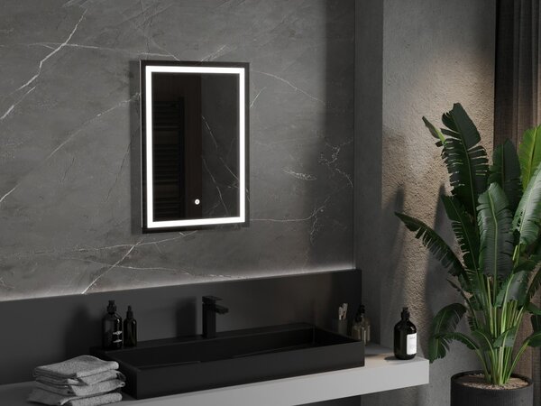 Mexen Miko, LED fürdoszobai tükör háttérvilágítással 50 x 70 cm, 6000K, páramentes, 9819-050-070-611-00