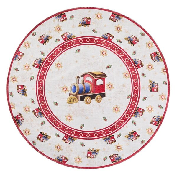 Piros kerek szőnyeg karácsonyi mintával ø 160 cm Toy's Delight Train – Villeroy&Boch