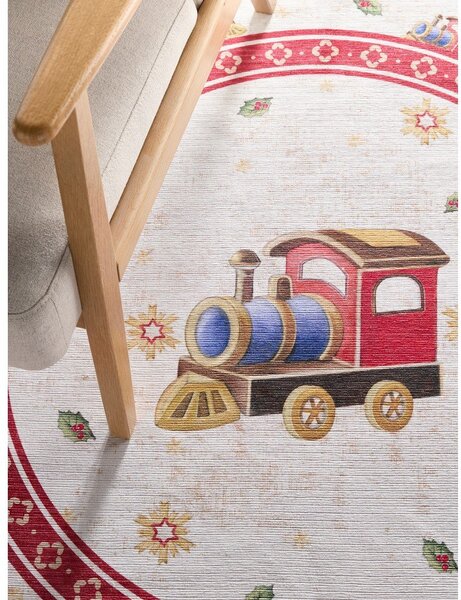 Piros kerek szőnyeg karácsonyi mintával ø 160 cm Toy's Delight Train – Villeroy&Boch