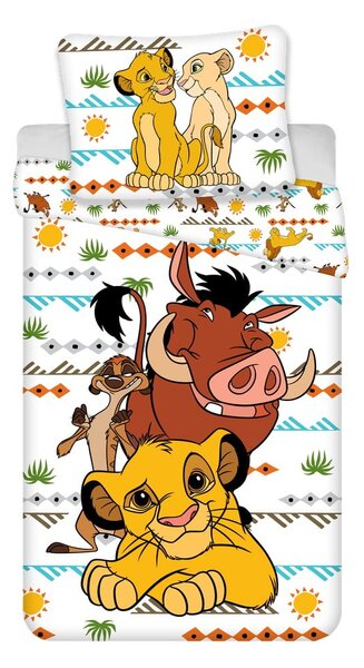 Egyszemélyes pamut gyerek ágyneműhuzat 140x200 cm Lion King Africa – Jerry Fabrics