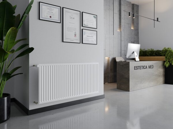 Mexen CH10 Higiénikus panelradiátor 500 x 400 mm, oldalsó csatlakozás, 212 W, fehér, W410H-050-040-00