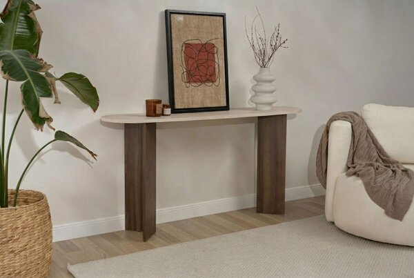 Hanah Home Sideboard Travertine Venezia Walnut Sira - Travertine, Venezia Walnut