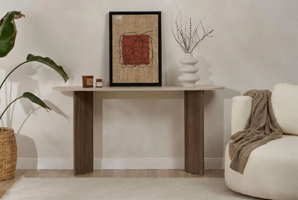 Hanah Home Sideboard Travertine Venezia Walnut Sira - Travertine, Venezia Walnut