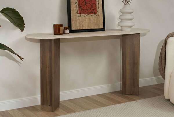 Hanah Home Sideboard Travertine Venezia Walnut Sira - Travertine, Venezia Walnut
