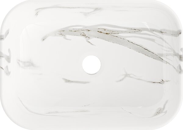 Mexen Rita, asztali mosogató 455x325x135 mm, fehér kőutánzat, 21084584