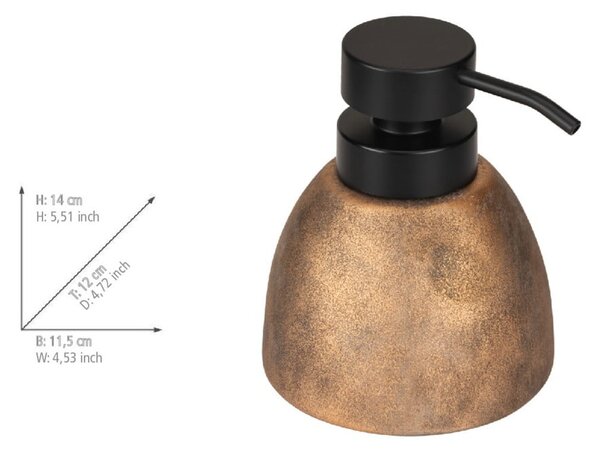 Bronzszínű kerámia szappanadagoló 300 ml Tremea – Wenko