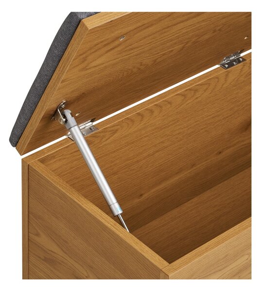 Natúr színű tárolóláda tölgyfa dekorral 92x48x33 cm Barco – House Nordic