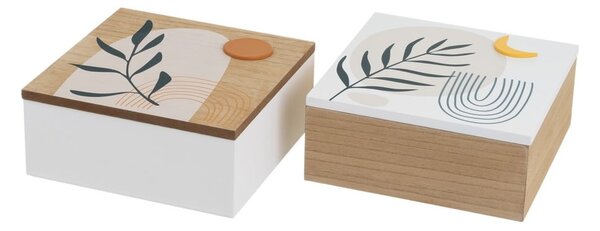 Fedeles dekoratív tárolódoboz szett 2 db-os ø 20x8,5 cm – Casa Selección