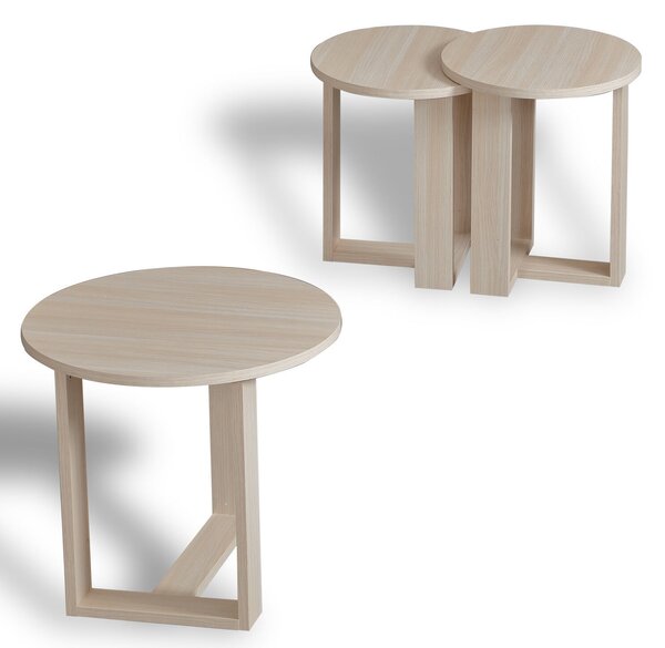 Hanah Home Összetolható asztal szett (3 darab) Oak Mira - Tölgy