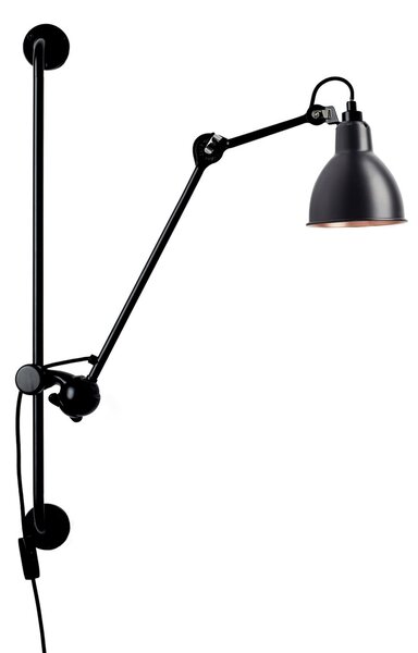 Fali Lámpa Lampe Gras, 201 Round, Fekete, Nappali, Fém, Dizájn