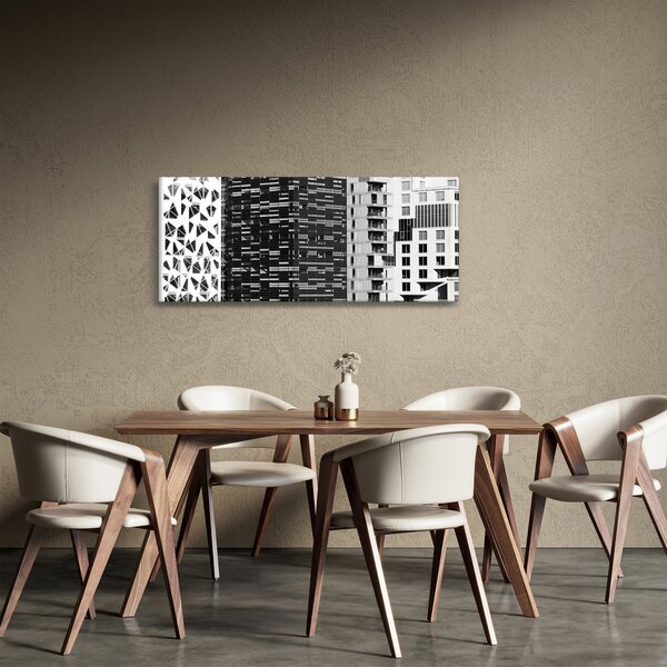 Fekete-fehér építészet képe (120x50 cm)
