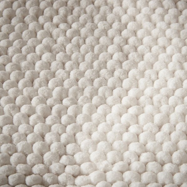 Fehér fürdőszobai kilépő 50x80 cm Aspen Bobble – Bianca