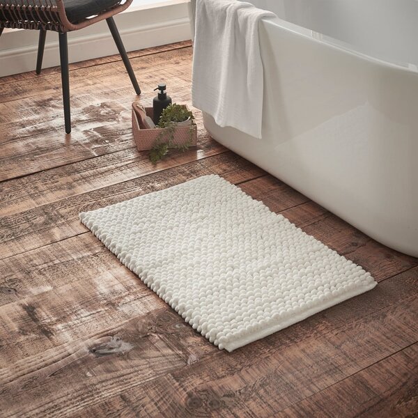 Fehér fürdőszobai kilépő 50x80 cm Aspen Bobble – Bianca