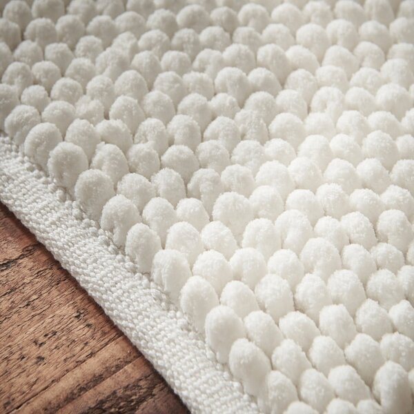 Fehér fürdőszobai kilépő 50x80 cm Aspen Bobble – Bianca