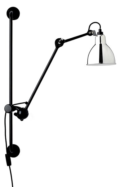Fali Lámpa Lampe Gras, 201 Round, Fekete, Nappali, Fém, Dizájn