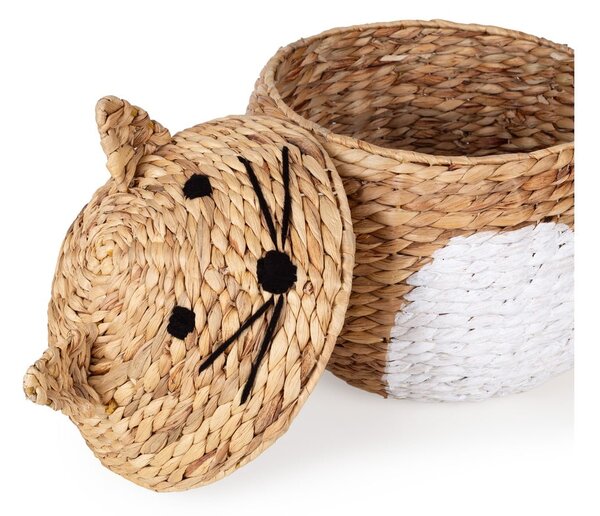 Natúr színű vízijácint játéktároló kosár ø 40x43 cm Cat – Compactor