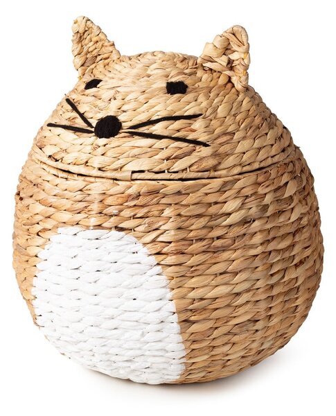 Natúr színű vízijácint játéktároló kosár ø 40x43 cm Cat – Compactor