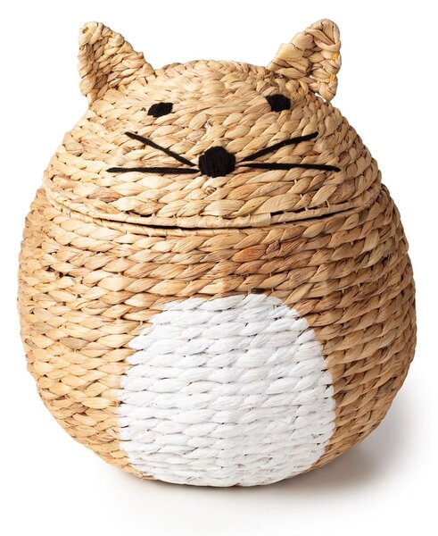 Natúr színű vízijácint játéktároló kosár ø 40x43 cm Cat – Compactor
