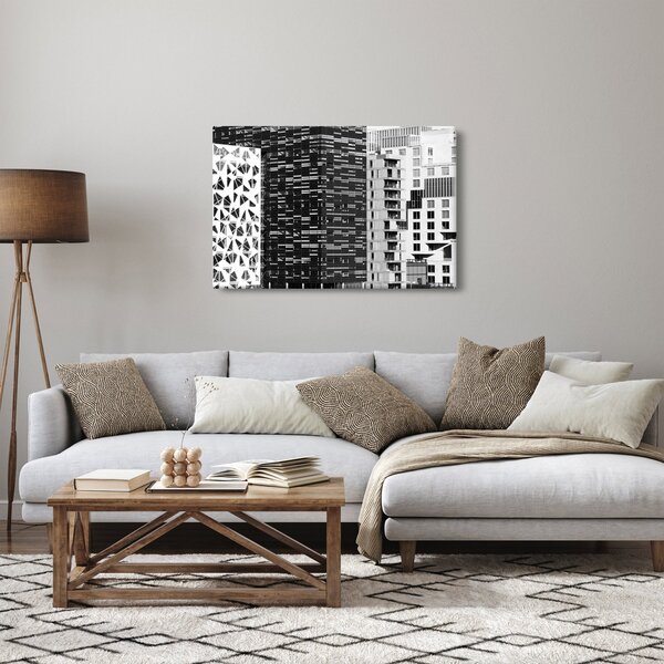 Fekete-fehér építészet képe (90x60 cm)