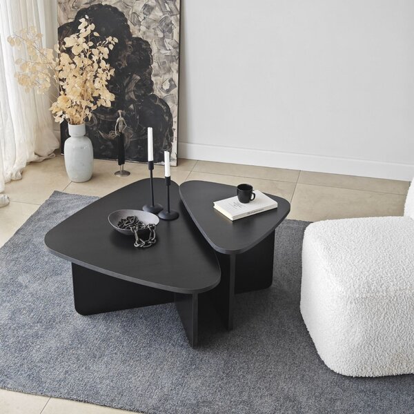 Hanah Home Ballare Set dohányzóasztal szett - fekete