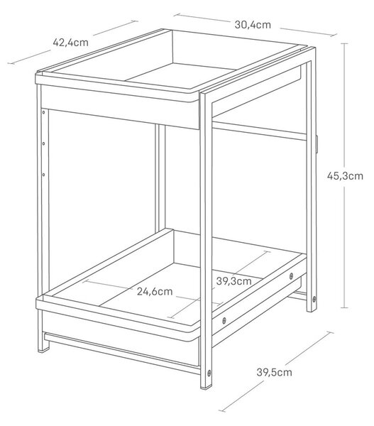 Fehér fém kiegészítő polc 30x42 cm Tower – YAMAZAKI