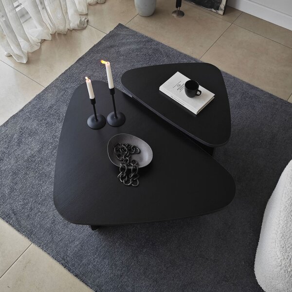 Hanah Home Ballare Set dohányzóasztal szett - fekete