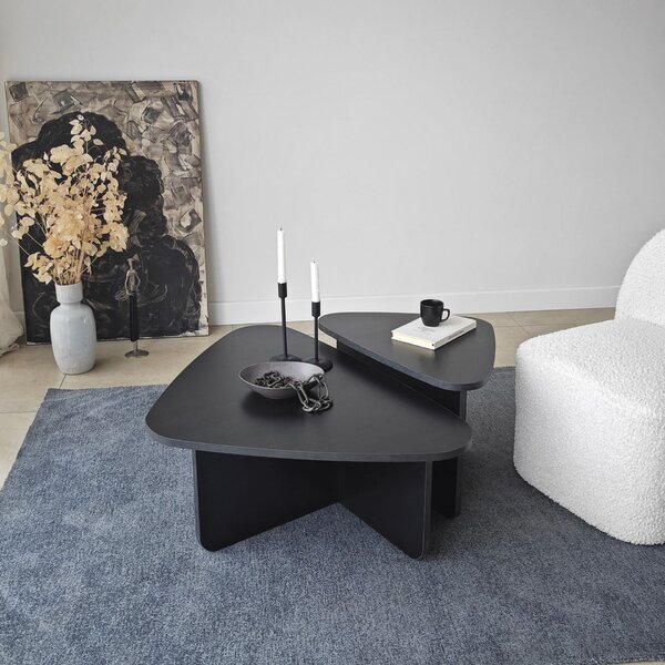 Hanah Home Ballare Set dohányzóasztal szett - fekete