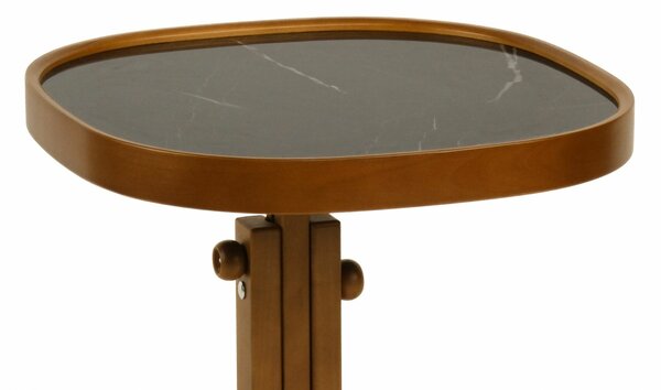 Hanah Home Side Table Walnut Black Marlbe Opus Kare 42 - Walnut, Black Marble