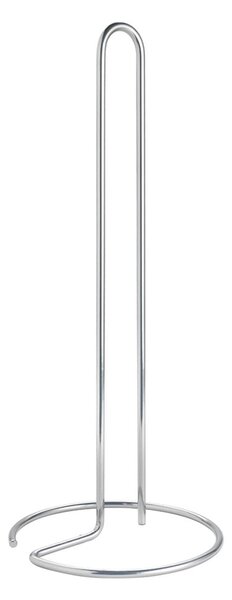 Fényes ezüstszínű acél papírtörlő tartó ø 14 cm Luxy – Metaltex